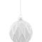 Embossed Diamond Christmas Glass Ball Ornaments - 4" (100mm) - White - 4ct